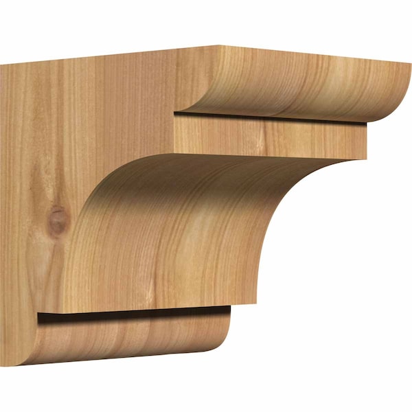 Ekena Millwork New Brighton Smooth Corbel, Western Red Cedar, 5 1/2"W x 6"D x 6"H COR06X06X06NEB00SWR - main